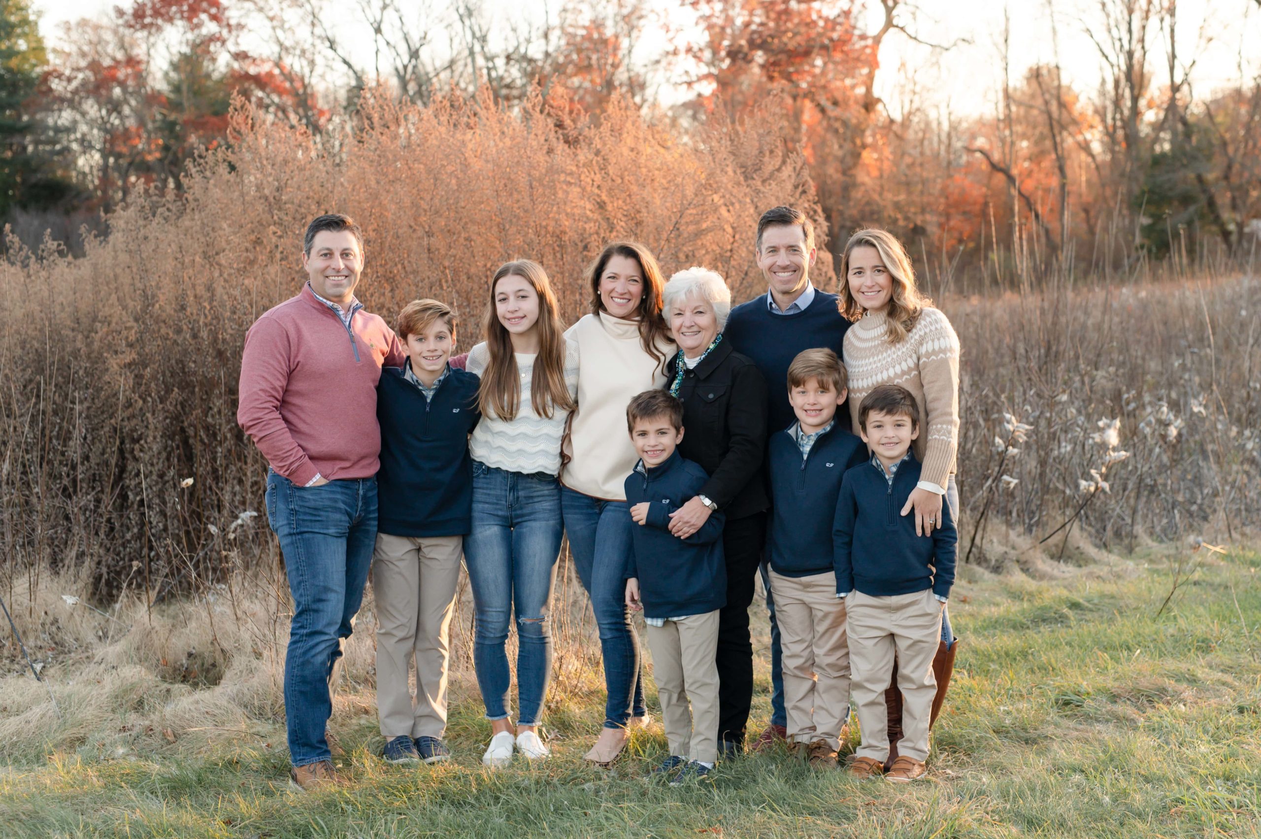 Fall family photos in Massachusetts