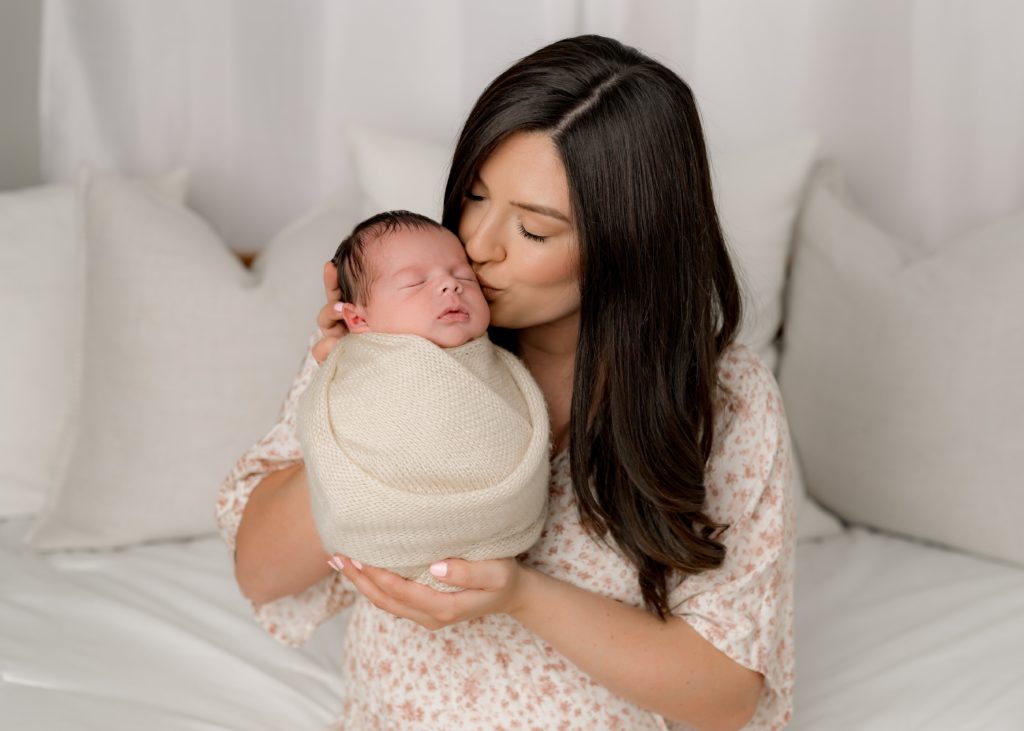 Boston newborn photography with just mom and baby