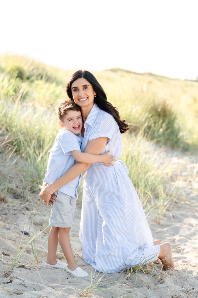 boston family beach photoshoot